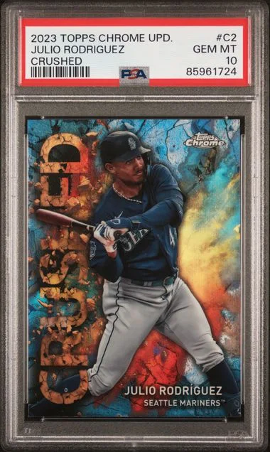 2023 Topps Chrome Update Julio Rodriguez Crushed #C2 card image
