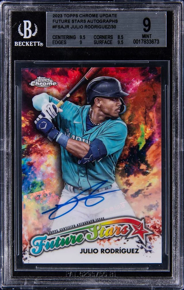 2023 Topps Chrome Update Julio Rodriguez Future Stars Autographs #FSA-JR card image