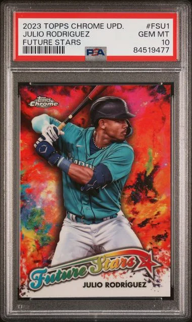 2023 Topps Chrome Update Julio Rodriguez Future Stars #FSU1 card image