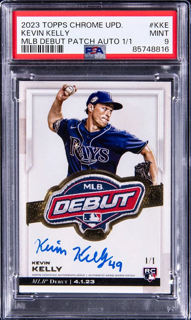 2023 Topps Chrome Update Kevin Kelly MLB Debut Patch Autograph #RDPA-KKE card image