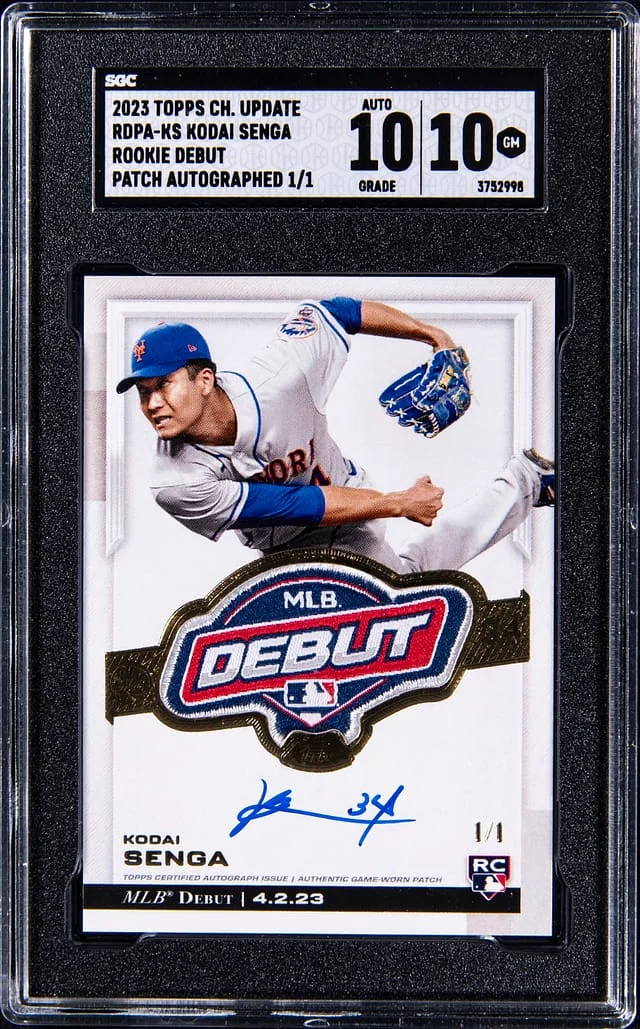 2023 Topps Chrome Update Kodai Senga Debut Patch Autographs #RDPA-KS card image