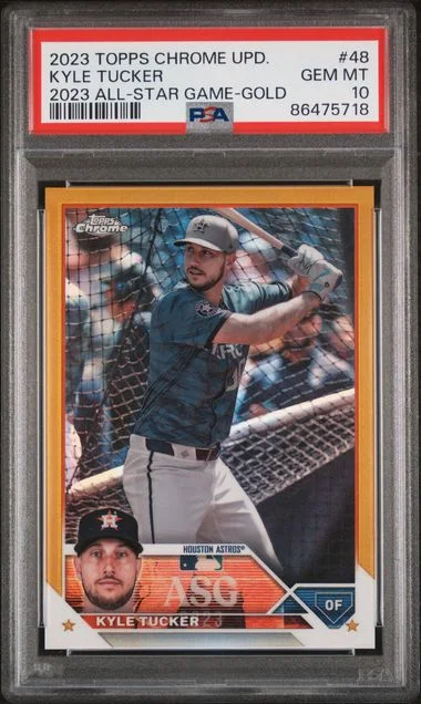 2023 Topps Chrome Update Kyle Tucker 2023 All-Star Game Gold #48 card image