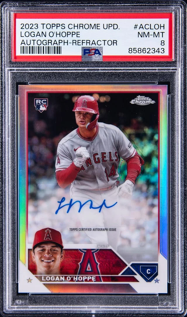 2023 Topps Chrome Update Logan O'Hoppe Autograph Refractor #ACLOH card image