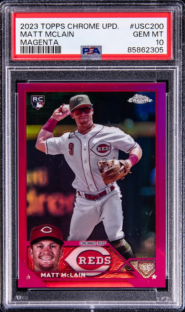 2023 Topps Chrome Update Matt McLain Magenta #USC200 card image