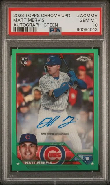 2023 Topps Chrome Update Matt Mervis Autograph Green #ACMMV card image