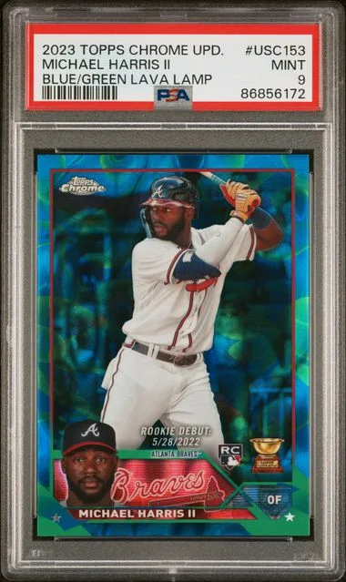 2023 Topps Chrome Update Michael Harris II Blue/Green Lava Lamp #USC153 card image