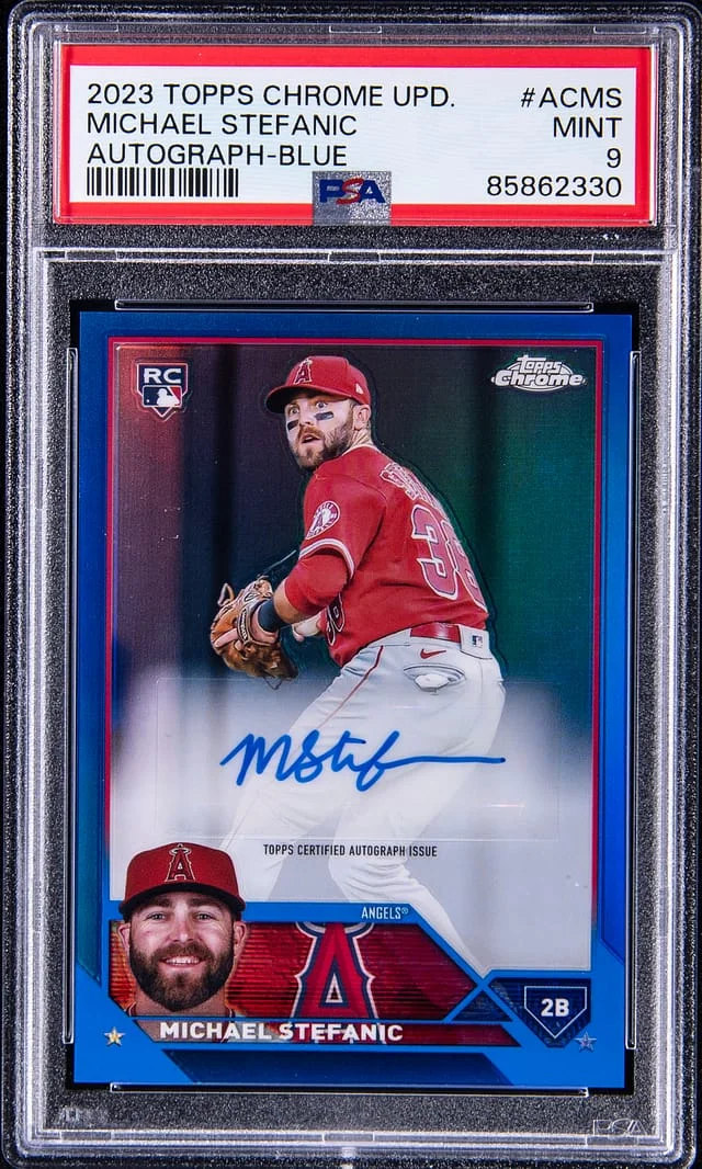 2023 Topps Chrome Update Michael Stefanic Autograph Blue #ACMS card image