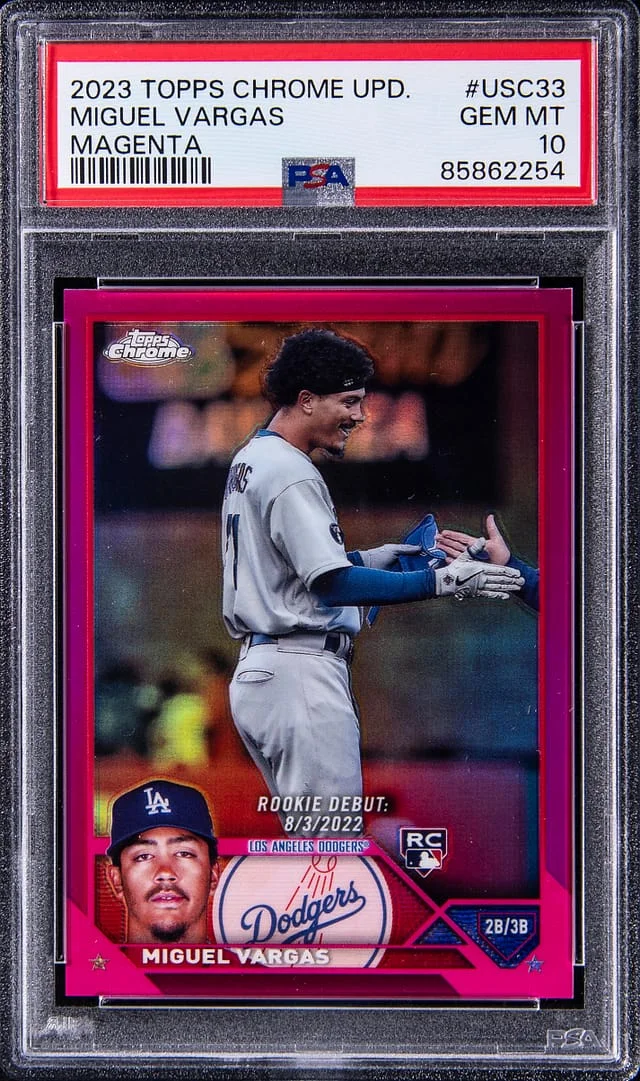 2023 Topps Chrome Update Miguel Vargas Magenta #USC33 card image