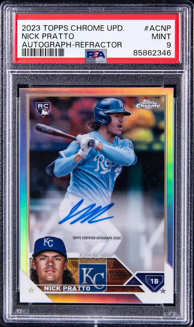 2023 Topps Chrome Update Nick Pratto Autograph Refractor #ACNP card image