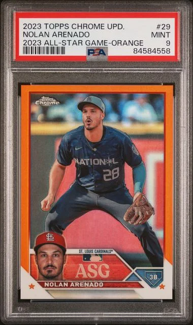 2023 Topps Chrome Update Nolan Arenado 2023 All-Star Game Orange #29 card image