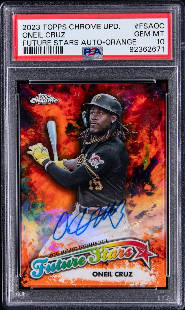 2023 Topps Chrome Update Oneil Curz Future Stars Autograph Orange #FSA-OC card image