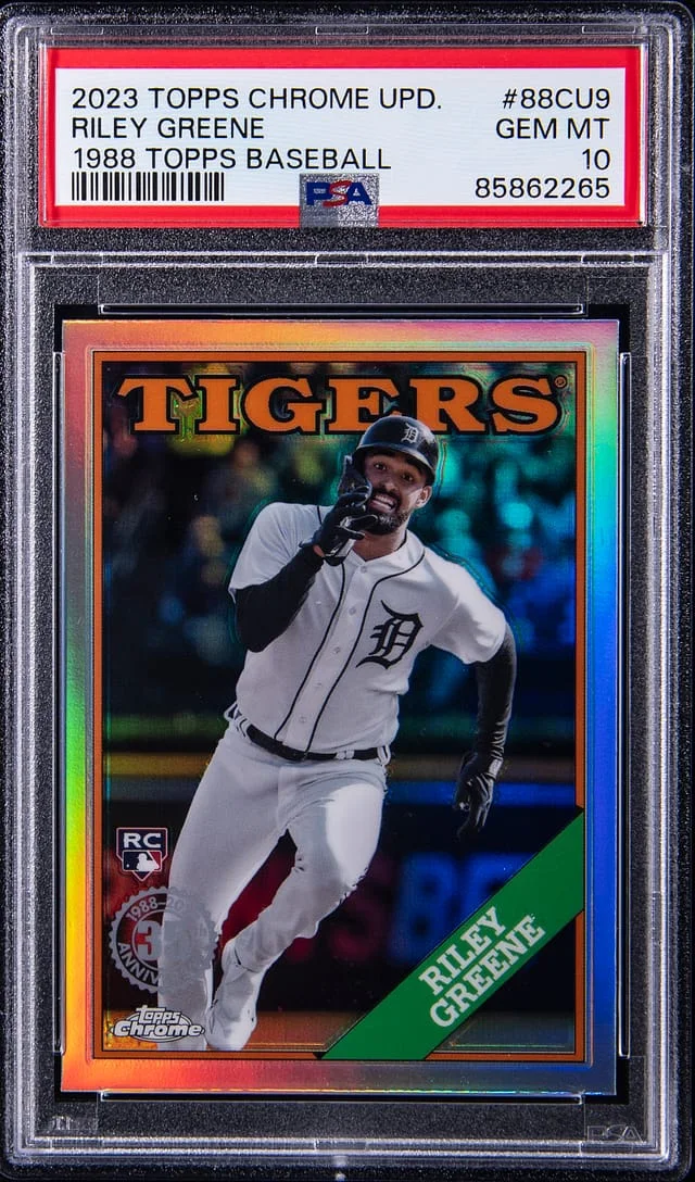 2023 Topps Chrome Update Riley Greene 1988 Topps Baseball #88CU9 card image