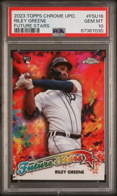 2023 Topps Chrome Update Riley Greene Future Stars #FSU16 card image