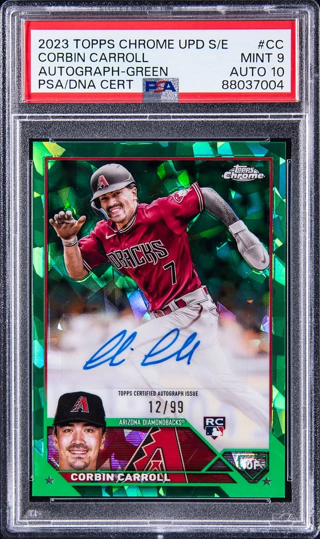 2023 Topps Chrome Update Sapphire Corbin Carroll Edition Autograph-Green #CC card image