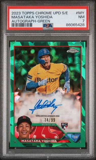 2023 Topps Chrome Update Sapphire Masataka Yoshida Edition Autograph #MY card image
