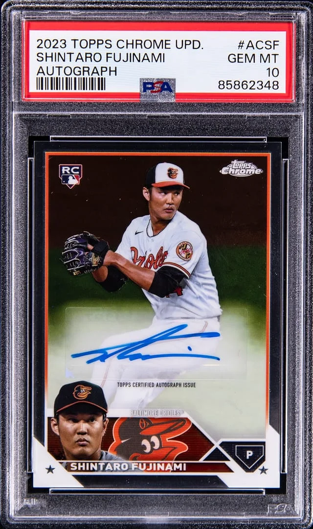 2023 Topps Chrome Update Shintaro Fujinami Autograph Refractor #ACSF card image