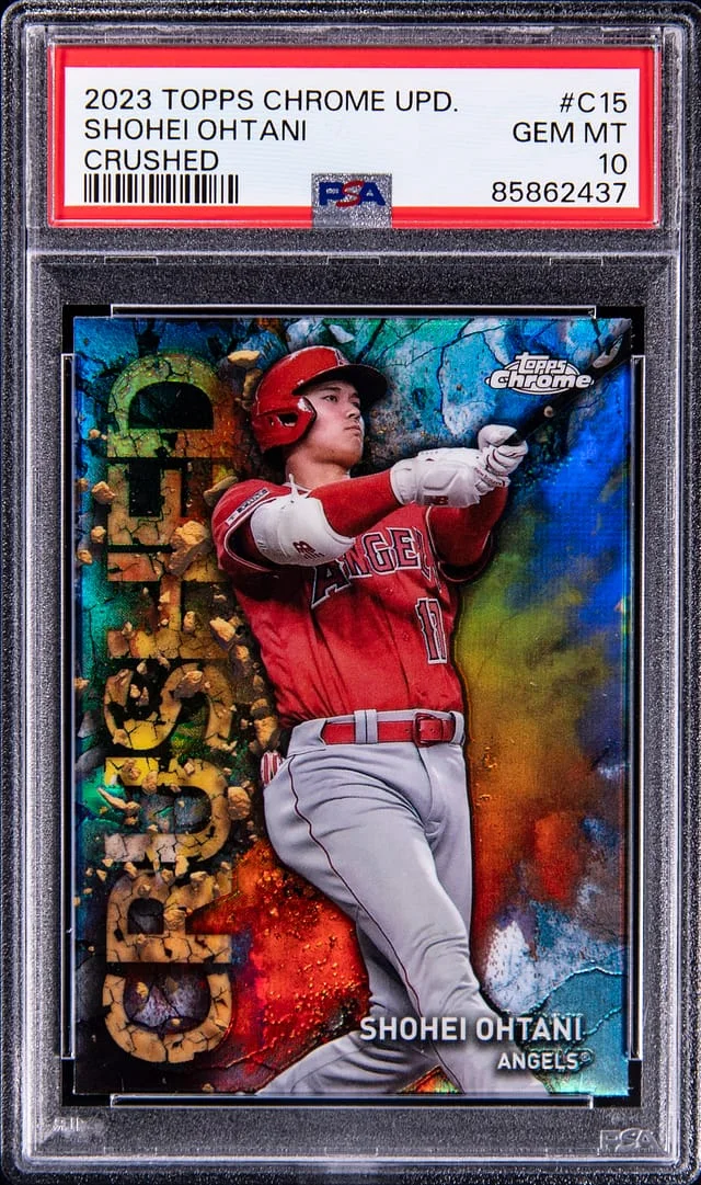 2023 Topps Chrome Update Shohei Ohtani Crushed #C15 card image