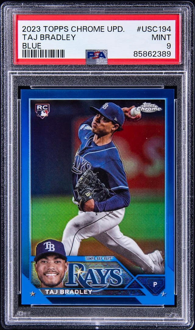 2023 Topps Chrome Update Taj Bradley Blue #USC194 card image