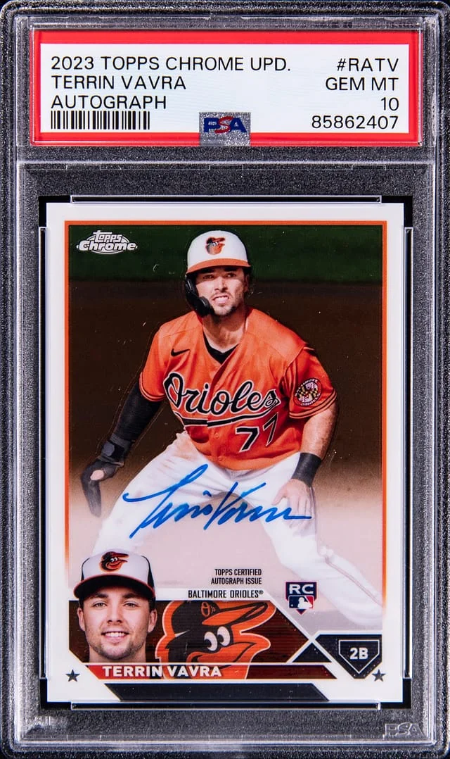 2023 Topps Chrome Update Terrin Vavra Autograph #RATV card image