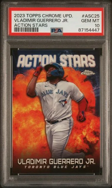 2023 Topps Chrome Update Vladimir Guerrero Jr. Action Stars #ASC25 card image