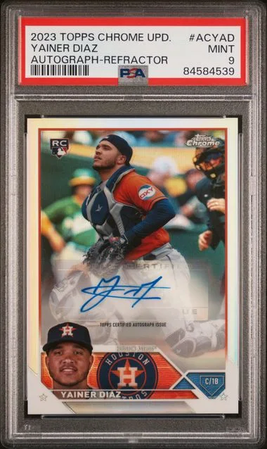 2023 Topps Chrome Update Yainer Diaz Autograph Refractor #AC-YAD card image