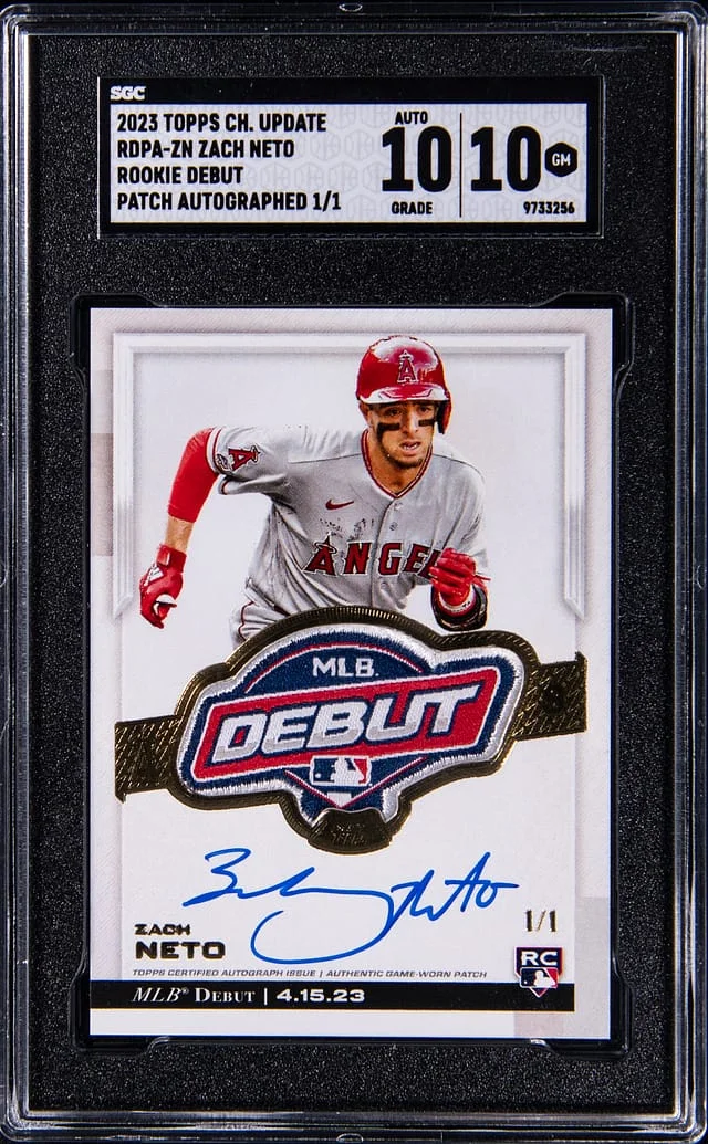 2023 Topps Chrome Update Zach Neto Debut Patch Autographs #RDPA-ZN card image