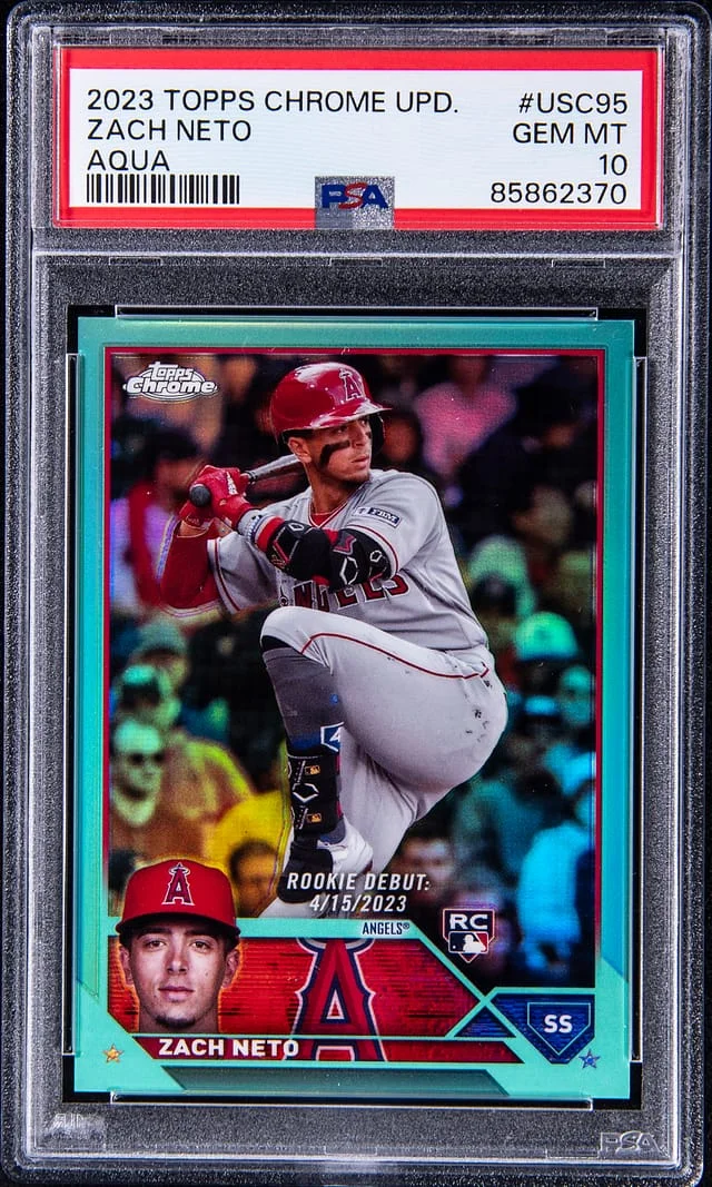 2023 Topps Chrome Update Zach Neto Blue #USC95 card image