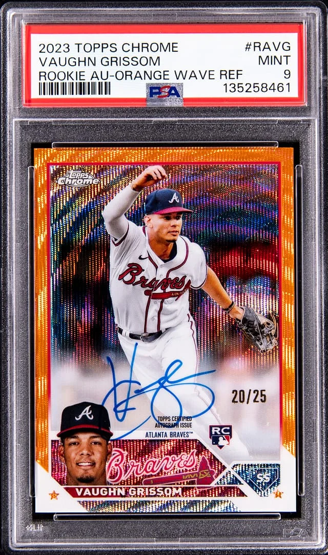 2023 Topps Chrome Vaughn Grissom Autographs Orange Wave Refractor #RA-VG card image