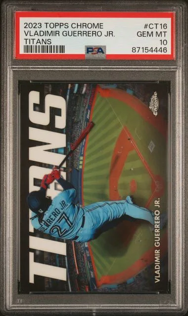 2023 Topps Chrome Vladimir Guerrero Jr. Topps Chrome Titans Update #CT16 card image
