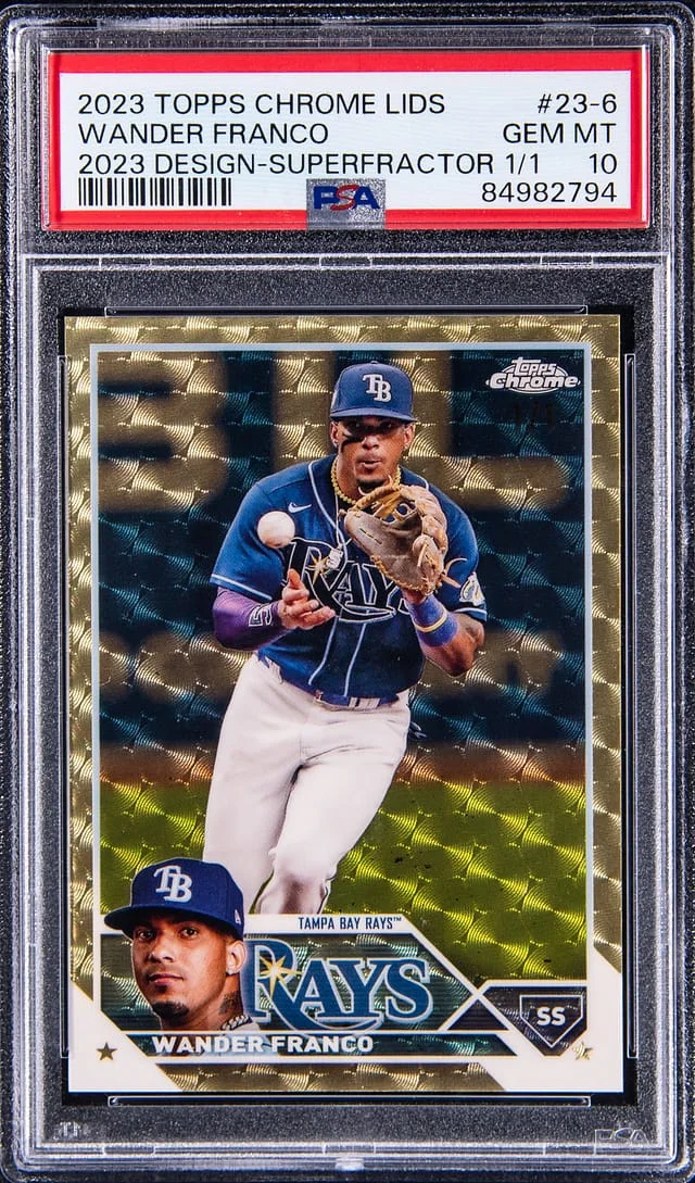 2023 Topps Chrome Wander Franco Lids '23 Design Superfractor #23-6 card image
