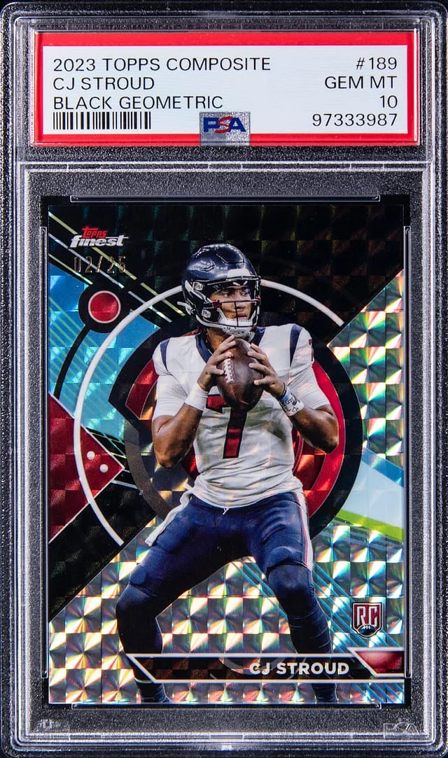 2023 Topps C.J. Stroud Composite Finest-Checkerboard Refractor #189 card image