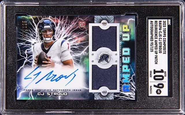 2023 Topps CJ Stroud Compostie Resurgence Amped Up Patch Autographed #RAUPA-CJS card image
