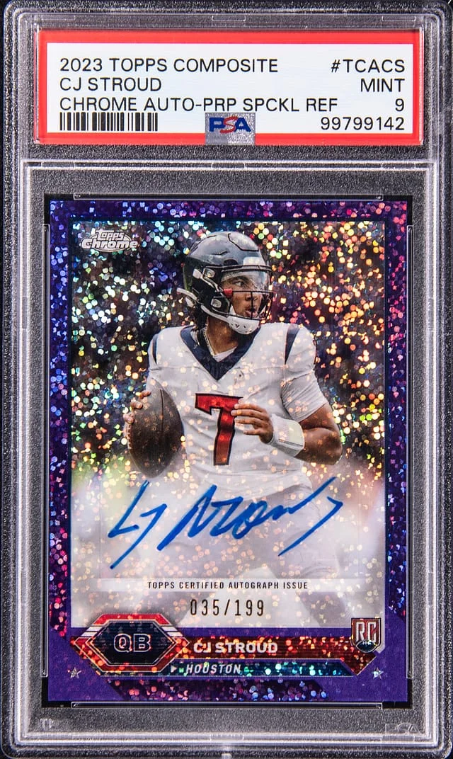 2023 Topps CJ Stroud Composite Chrome Autograph Geometric #TCACS card image