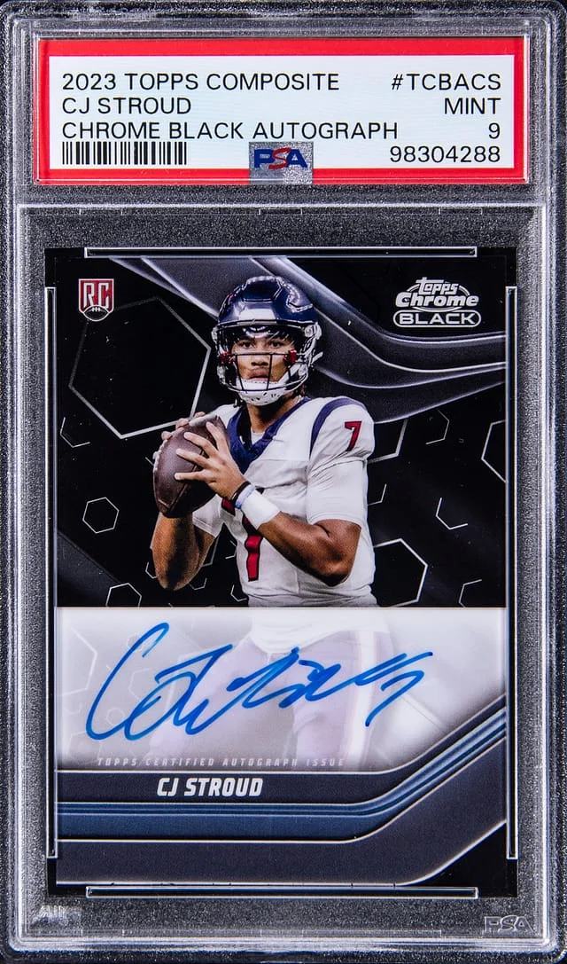 2023 Topps C.J. Stroud Composite Chrome Black Autograph #TCBA-CA card image
