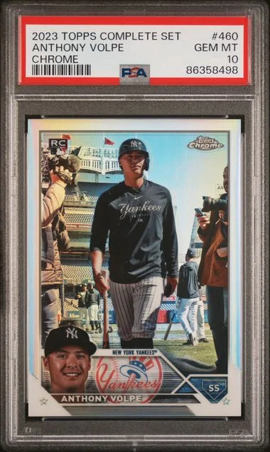2023 Topps Complete Set Anthony Volpe Chrome #460 card image