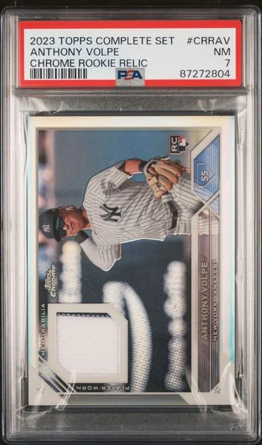 2023 Topps Complete Set Anthony Volpe Chrome Relic #CRRAV card image