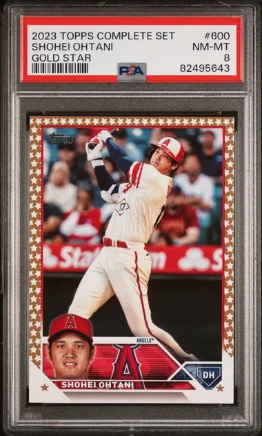 2023 Topps Complete Set Shohei Ohtani Gold Star #600 card image