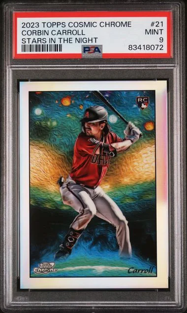 2023 Topps Corbin Carroll Cosmic Chrome Stars In The Night #21 card image