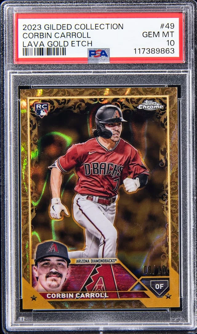 2023 Topps Corbin Carroll Gilded Collection Lava Gold Etch #49 card image