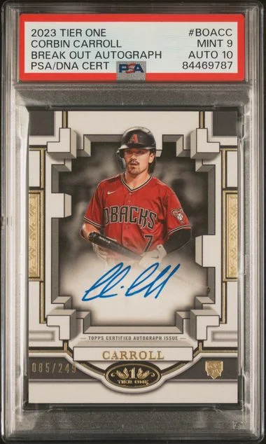 2023 Topps Corbin Carroll Tier One Break Out Autographs #BOA-CC card image
