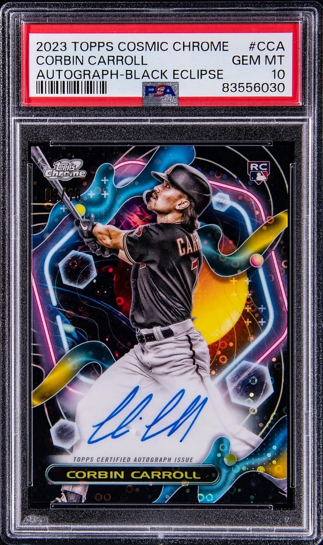 2023 Topps Corbin Carroll Cosmic Chrome Autograph #CCA-CCA card image