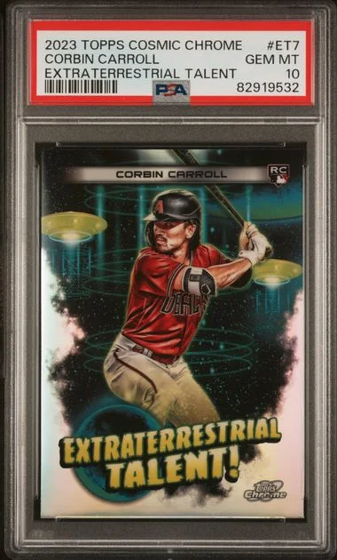 2023 Topps Corbin Carroll Cosmic Chrome Extraterrestrial Talent #ET7 card image