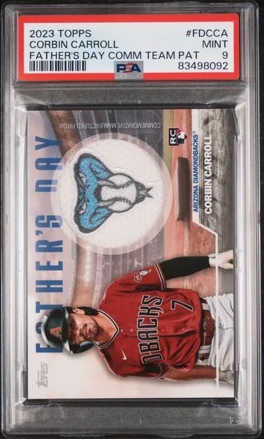 2023 Topps Corbin Carroll Father's Day Commemorative Team Patch #FDCCA card image