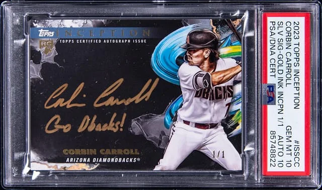 2023 Topps Corbin Carroll Inception Silver Signings Gold Ink Inception #ISS-CC card image