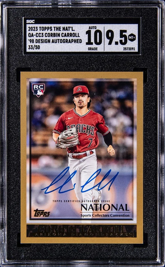 2023 Topps Corbin Carroll The National '98 Design Autograph #QA-CC3 card image