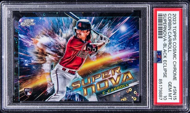 2023 Topps Corbin Carroll Cosmic Chrome Supernova Black Eclipse #SN-15 card image