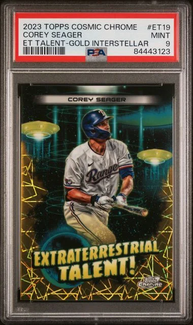 2023 Topps Corey Seager Cosmic Chrome Extraterrestrial Talent Gold Interstellar #ET19 card image