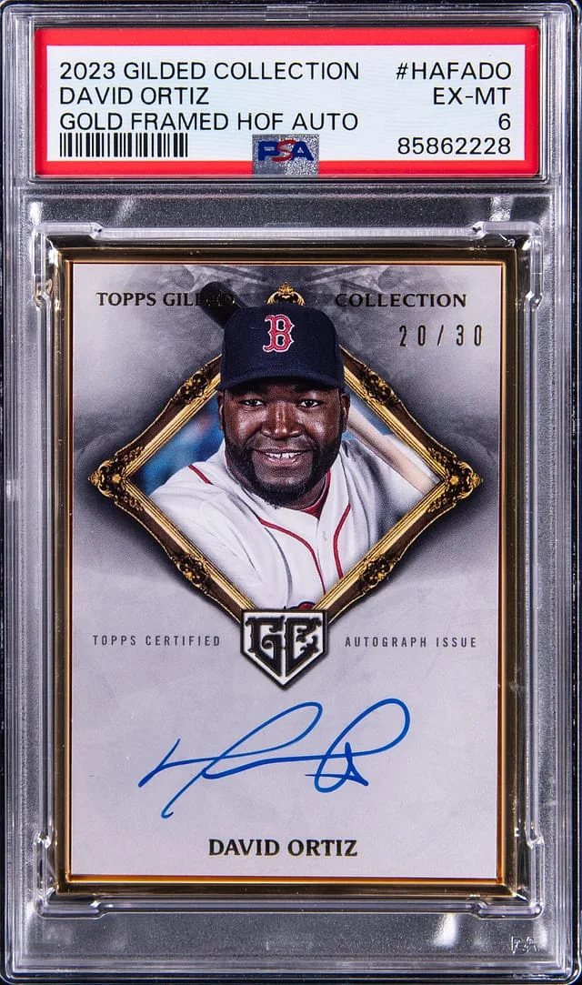 2023 Topps David Ortiz Definitive Collection Autograph Relic Green #DO card image