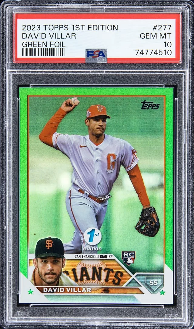 2023 Topps David Villar 1st Edition Green Foil #277 card image