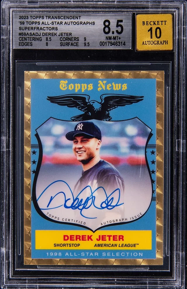 2023 Topps Derek Jeter Transcendent Collection '59 Topps All-Star Autographs SuperFractor #59ASA-DJ card image